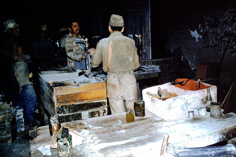 Tile makers, Mexico, Saltillo. December 1958