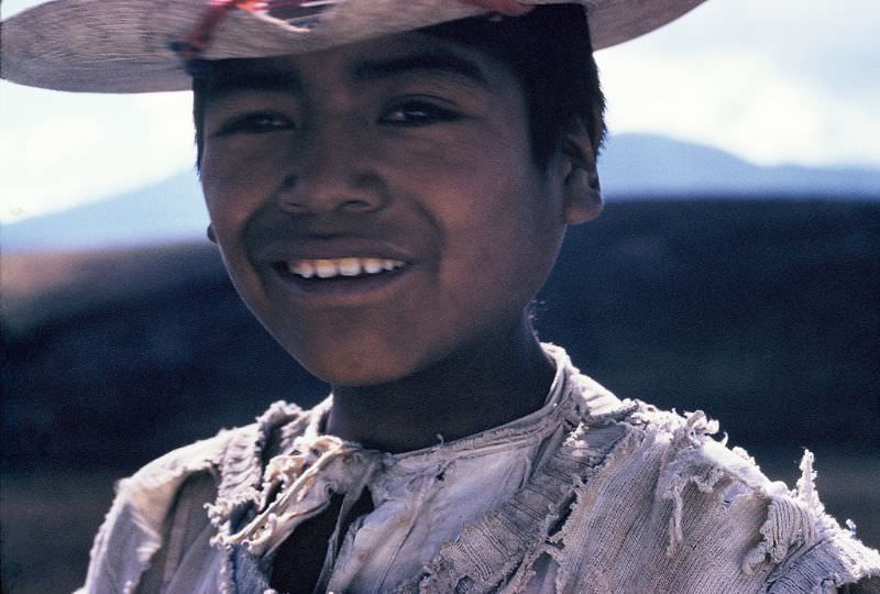 Closeup of Mexican boy, near Morelia, December 1958