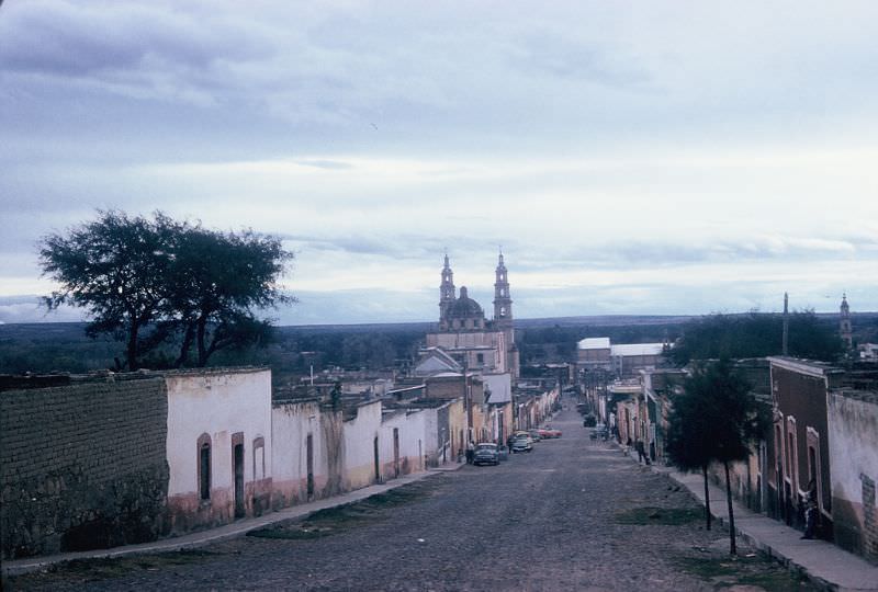 Main street, village of Lagos de Moreno, December 1958