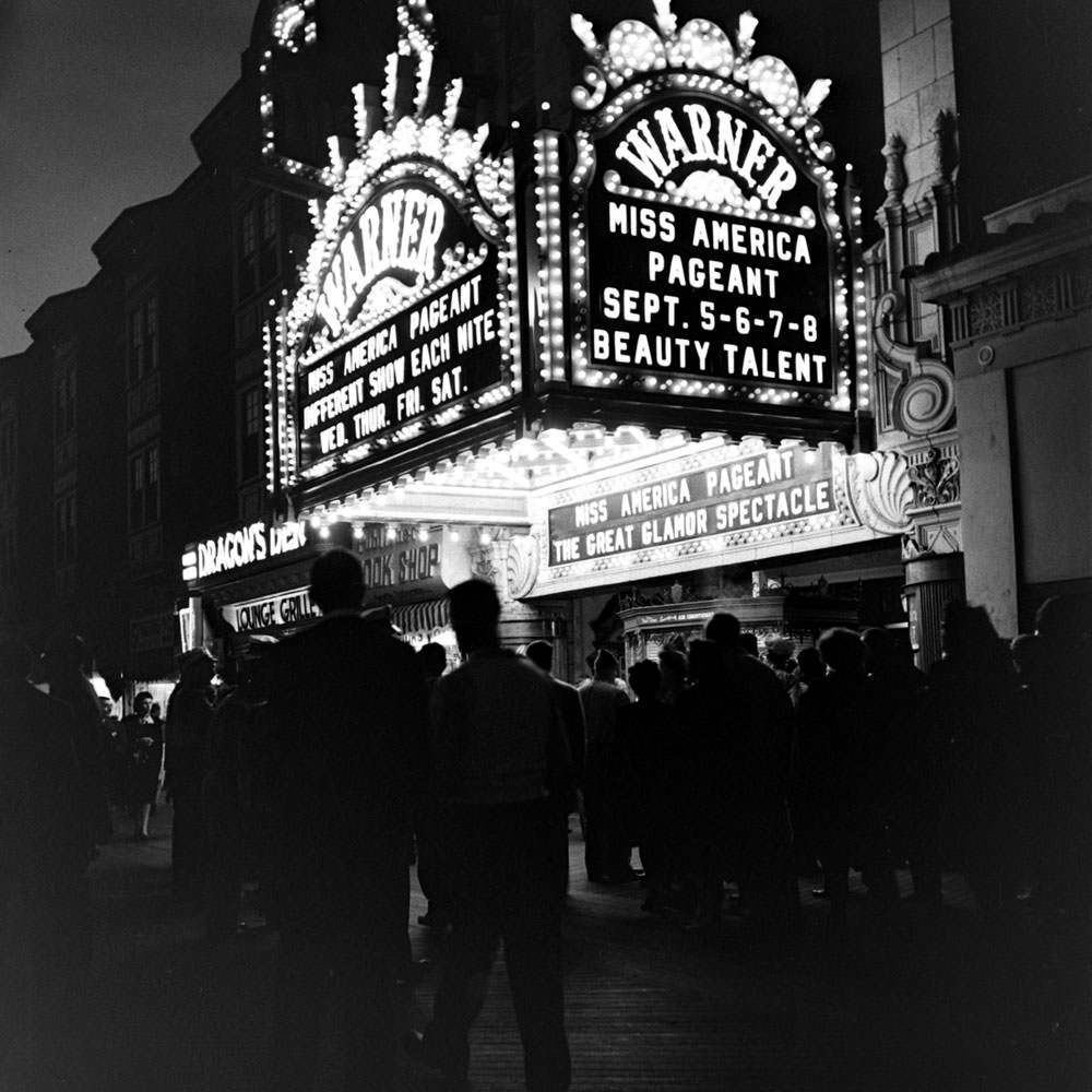 Scene outside the Miss America pageant in Atlantic City, 1945.