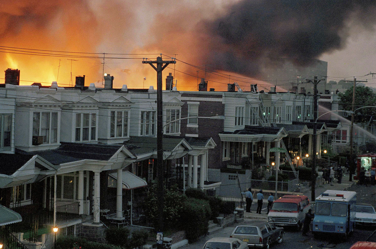 Burning houses, May 13, 1985