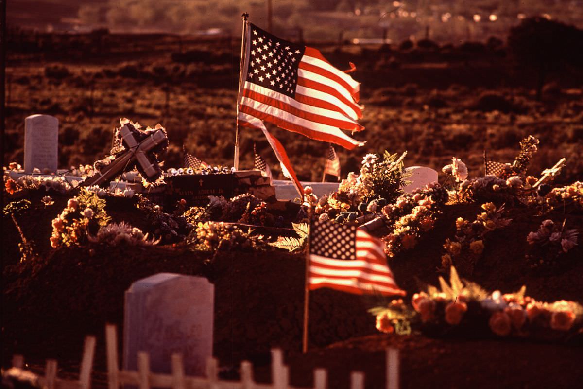 A veterans' cemetery in Window Rock, Arizona.