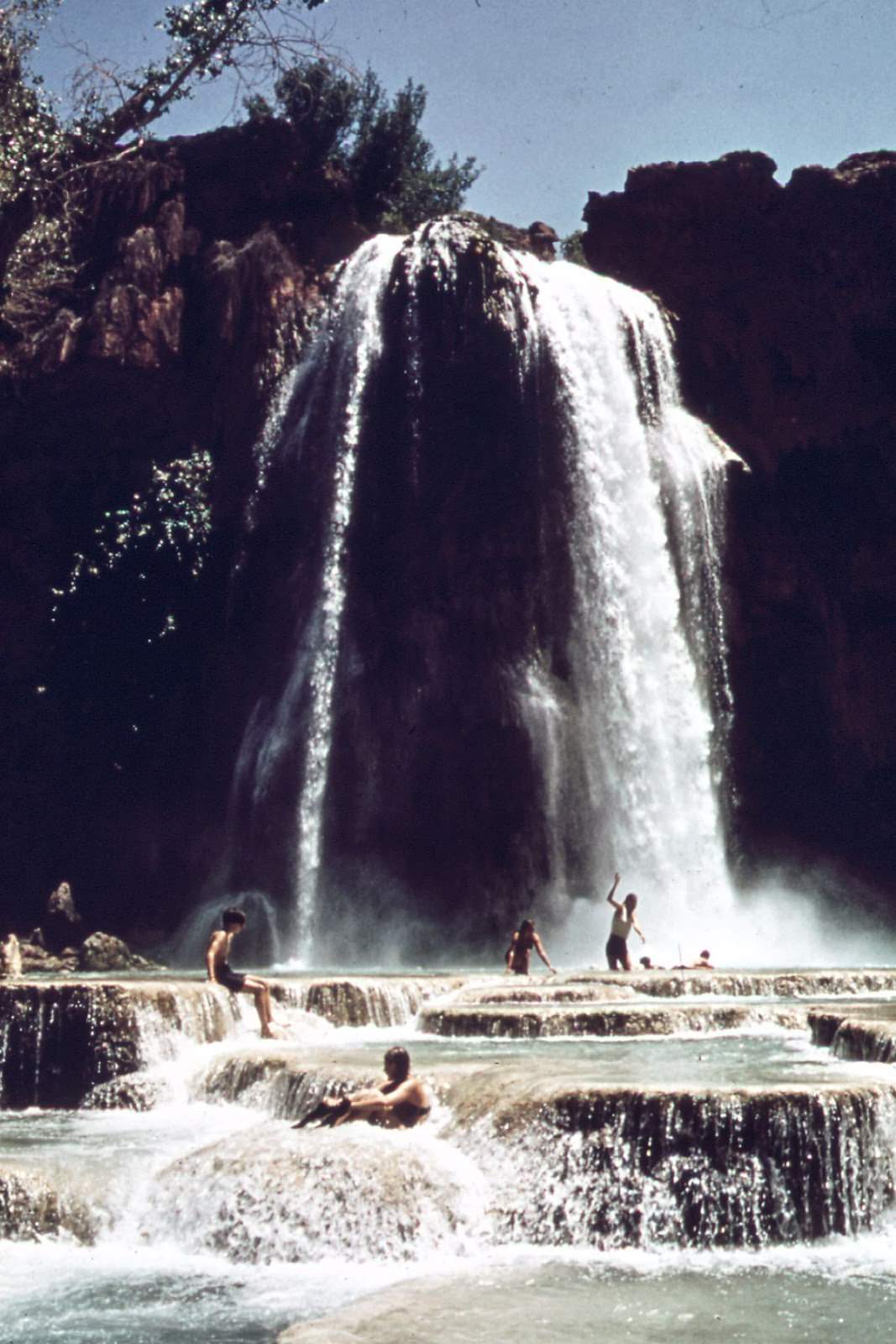 Havasu Falls, near the village of Supai, Arizona in the Grand Canyon.