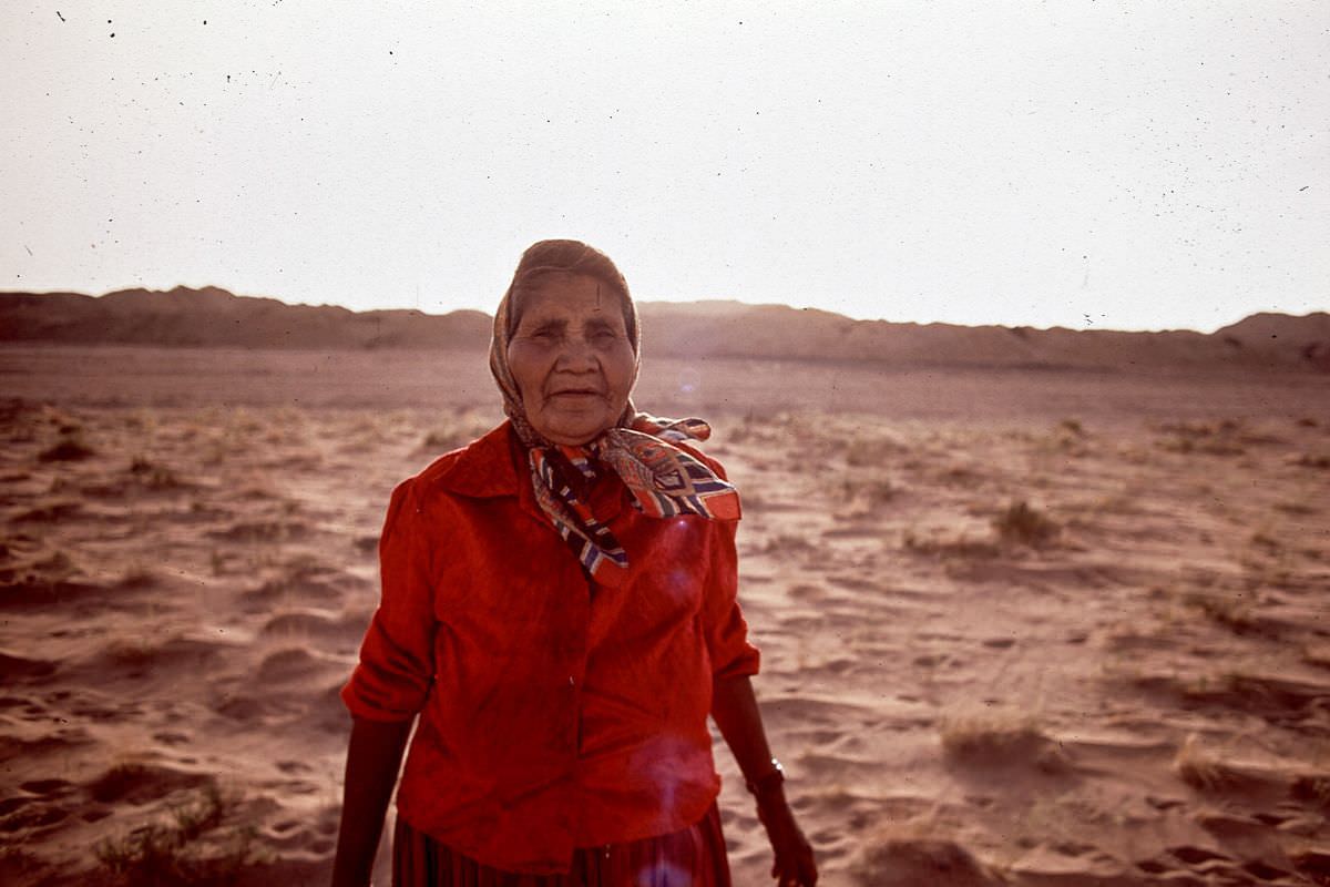 A Navajo woman near Shiprock, New Mexico.