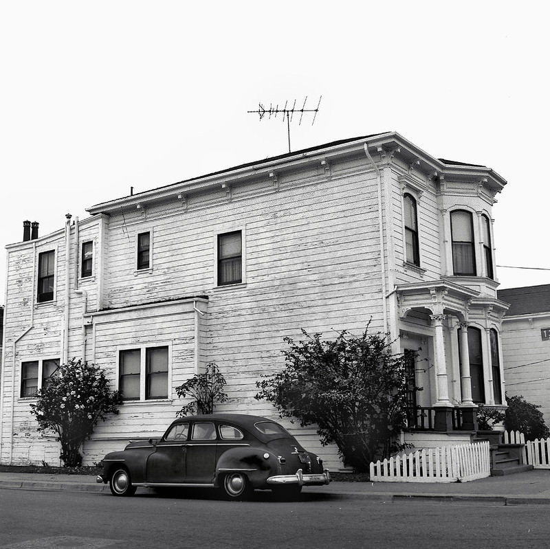 1947 Dodge 4-door sedan13th and Center Street,West Oakland, 1981