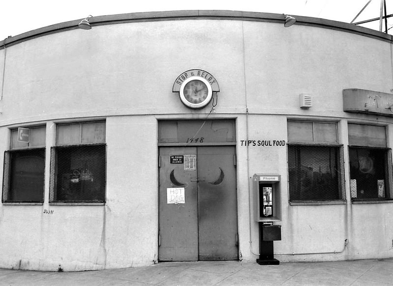 Tip's Soul Food, 1445 Center Street in West Oakland, 1984.