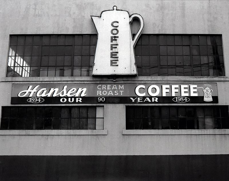 Hansen Coffee Company, 327 Clay St. Oakland, 1985.