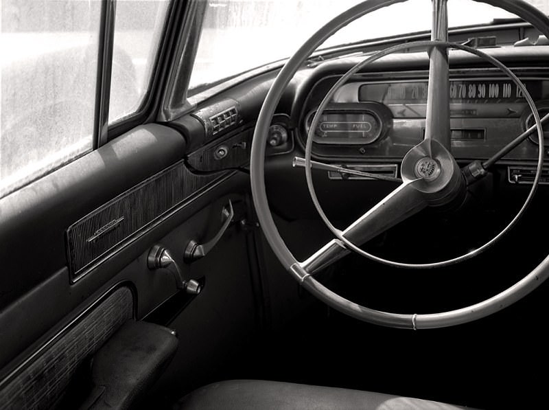 1958 Cadillac interior, Oakland, 1984.