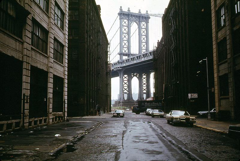 A street scene in Brooklyn, New York City, 1974