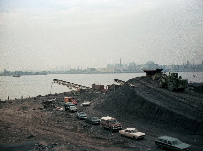 Where the beautiful Battery Park City esplanade along the Hudson is now, June 1975