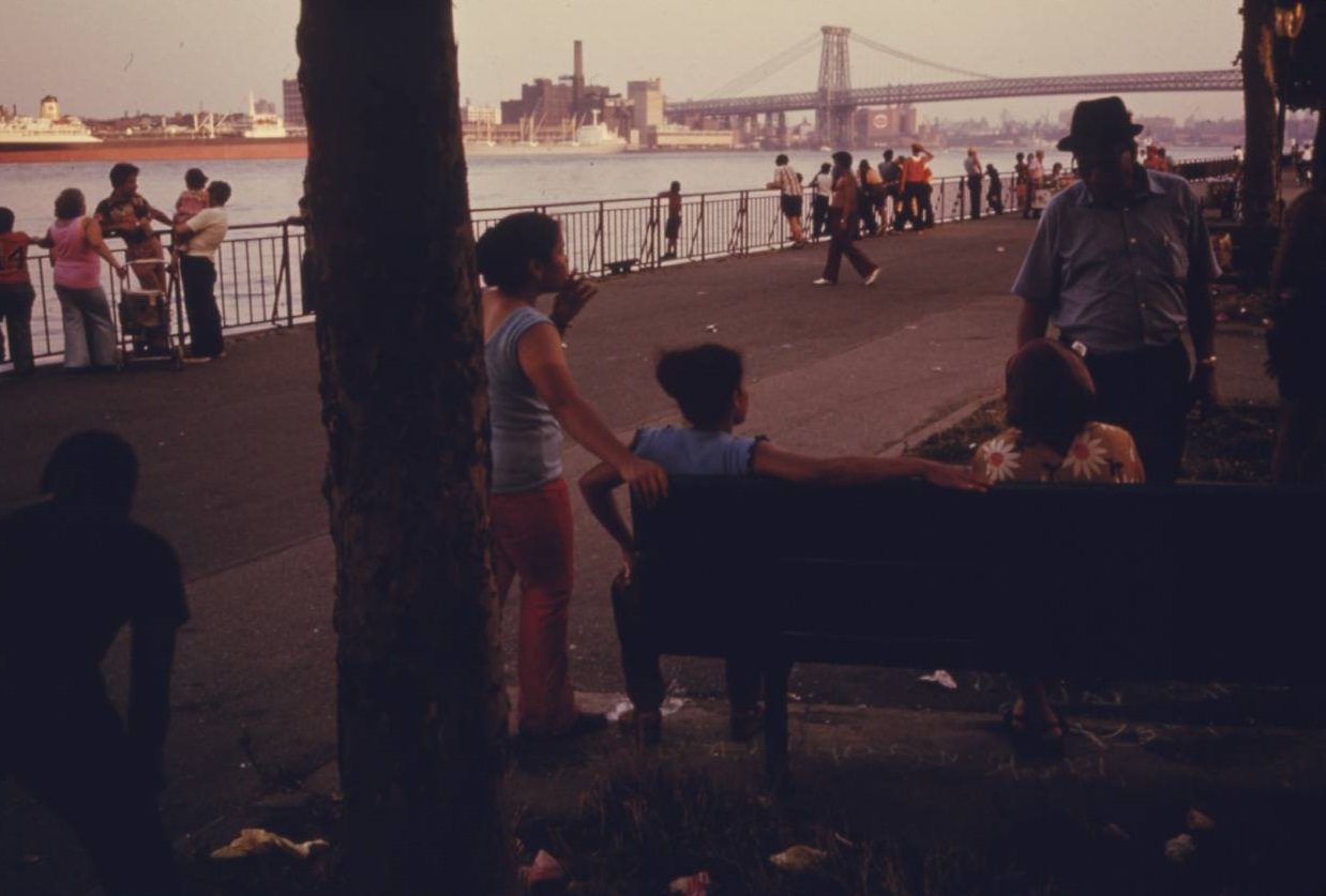 East River Park in Manhattan, July 1974.