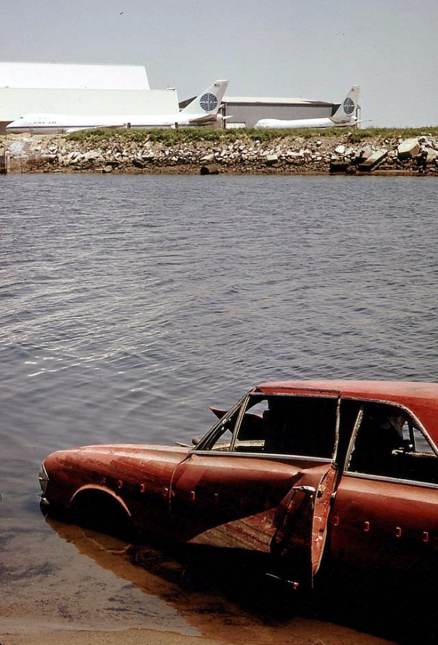 An abandoned '64 Rambler, Queens, New York, June 1973