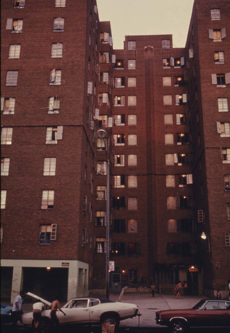 Avenue D housing project on the Lower East side of Manhattan, June 1974.