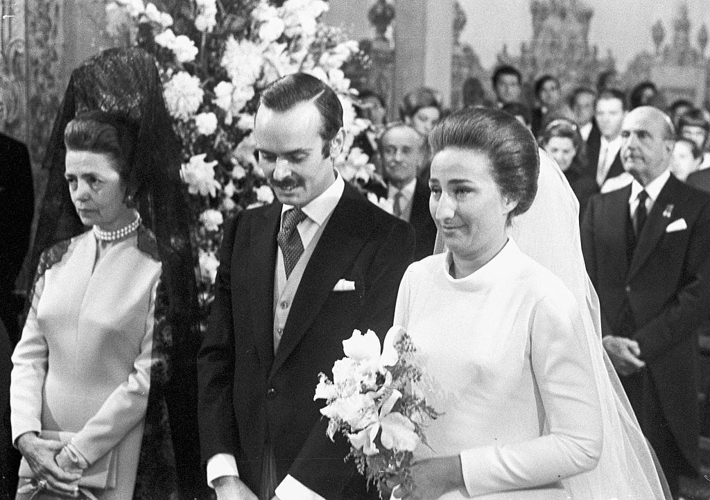 Wedding of Princess Margarita of Bourbon and Carlos Zurita, 1973, Estoril, Portugal.