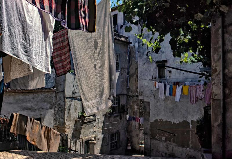 Laundry day, Alfama, Lisbon, 1971