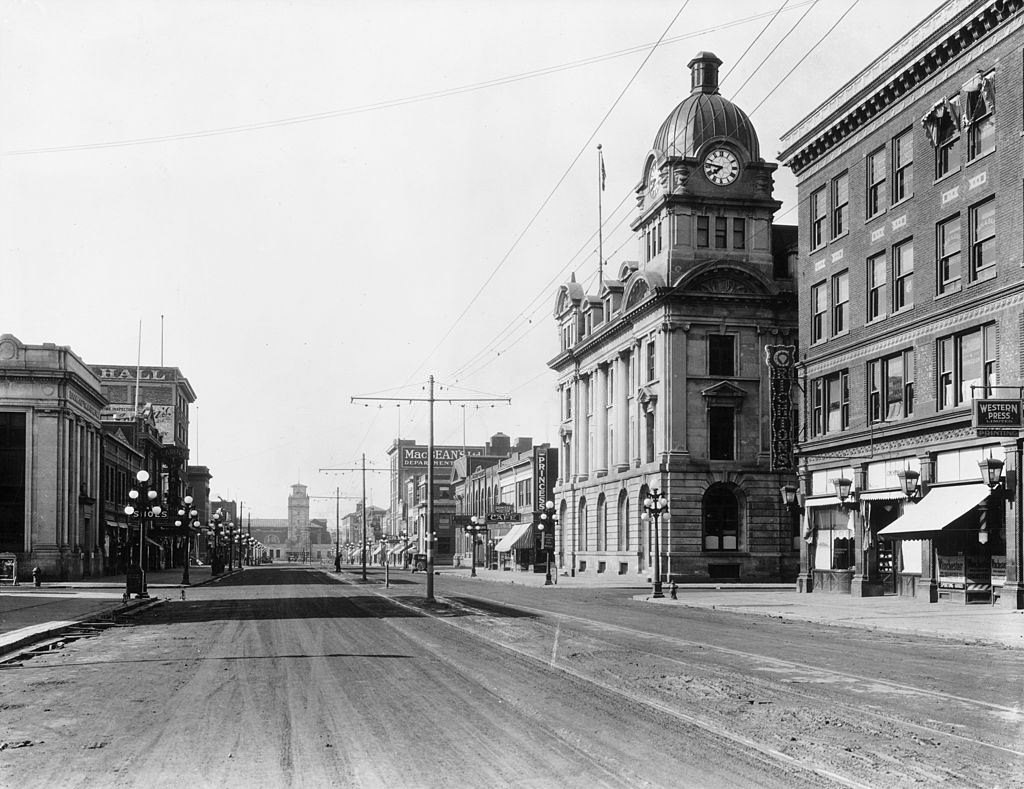 Main St. South, Moose Jaw, Saskatchewan, February 1925.