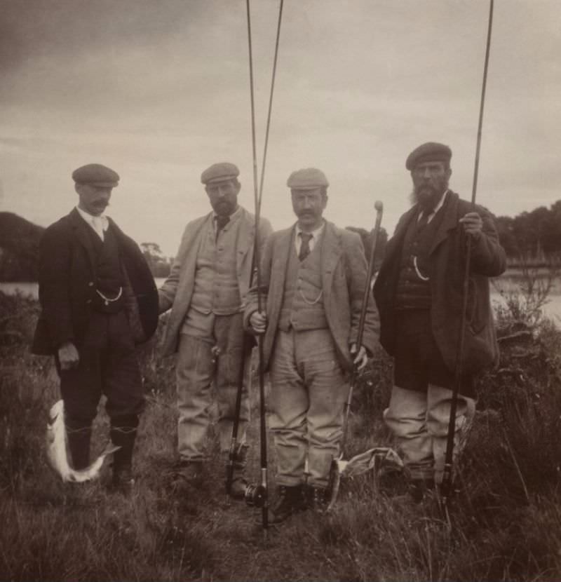 Fishing party, possibly in the Ballindaroch area, c. 1905.