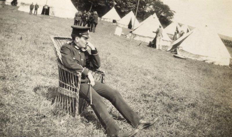 Soldier at 'Camp at Kilcreggan, 1902.