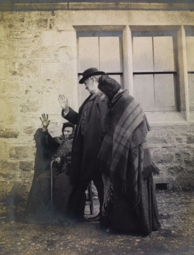 Group of people outside Kilmuir Free Church, Skye, 1906.