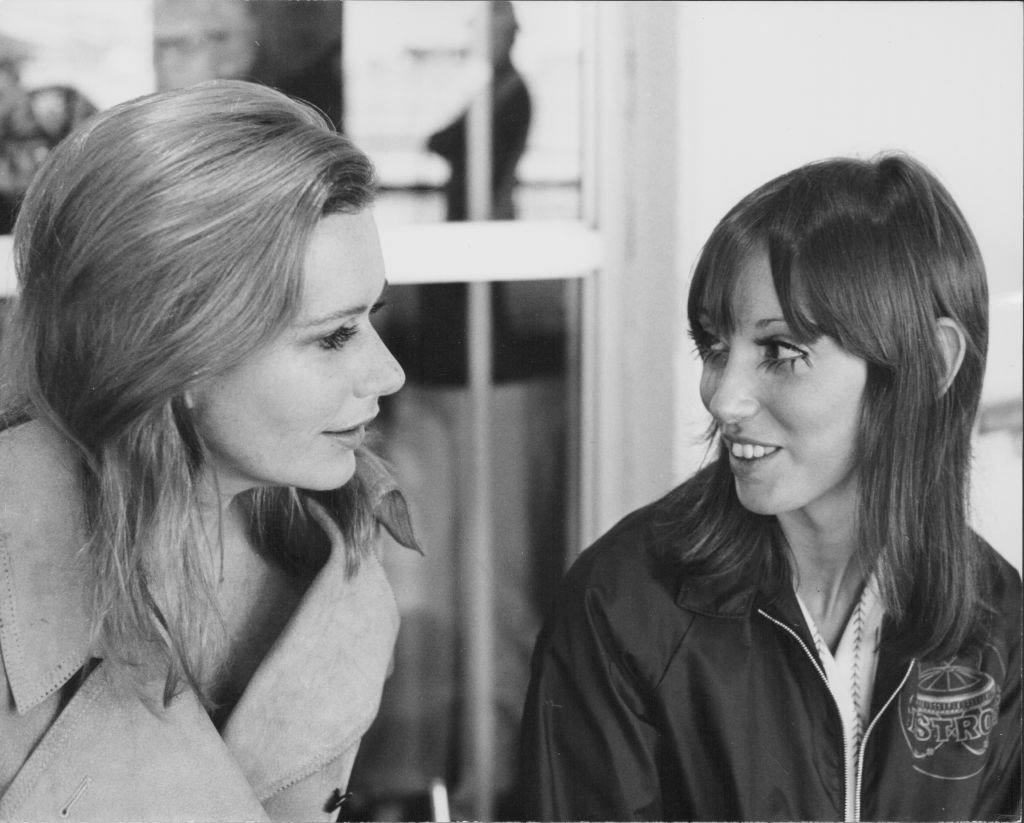 Shelley Duvall with Sally Kellerman in a scene from the movie 'Brewster McCloud', 1970.