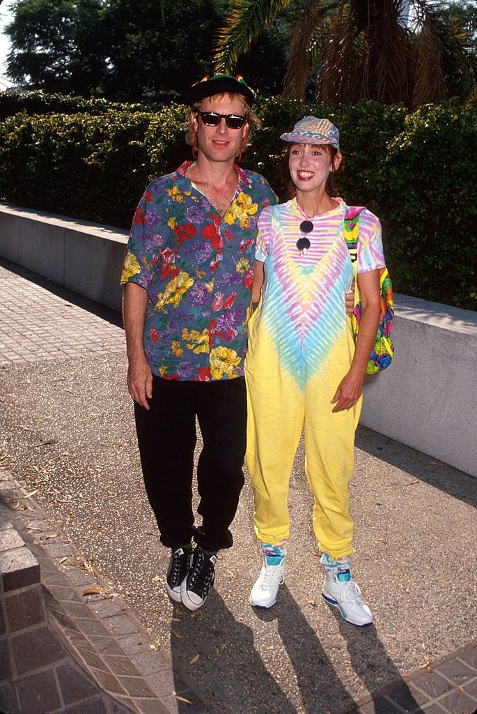 Shelley Duvall with actor Dan Gilroy, 1988.