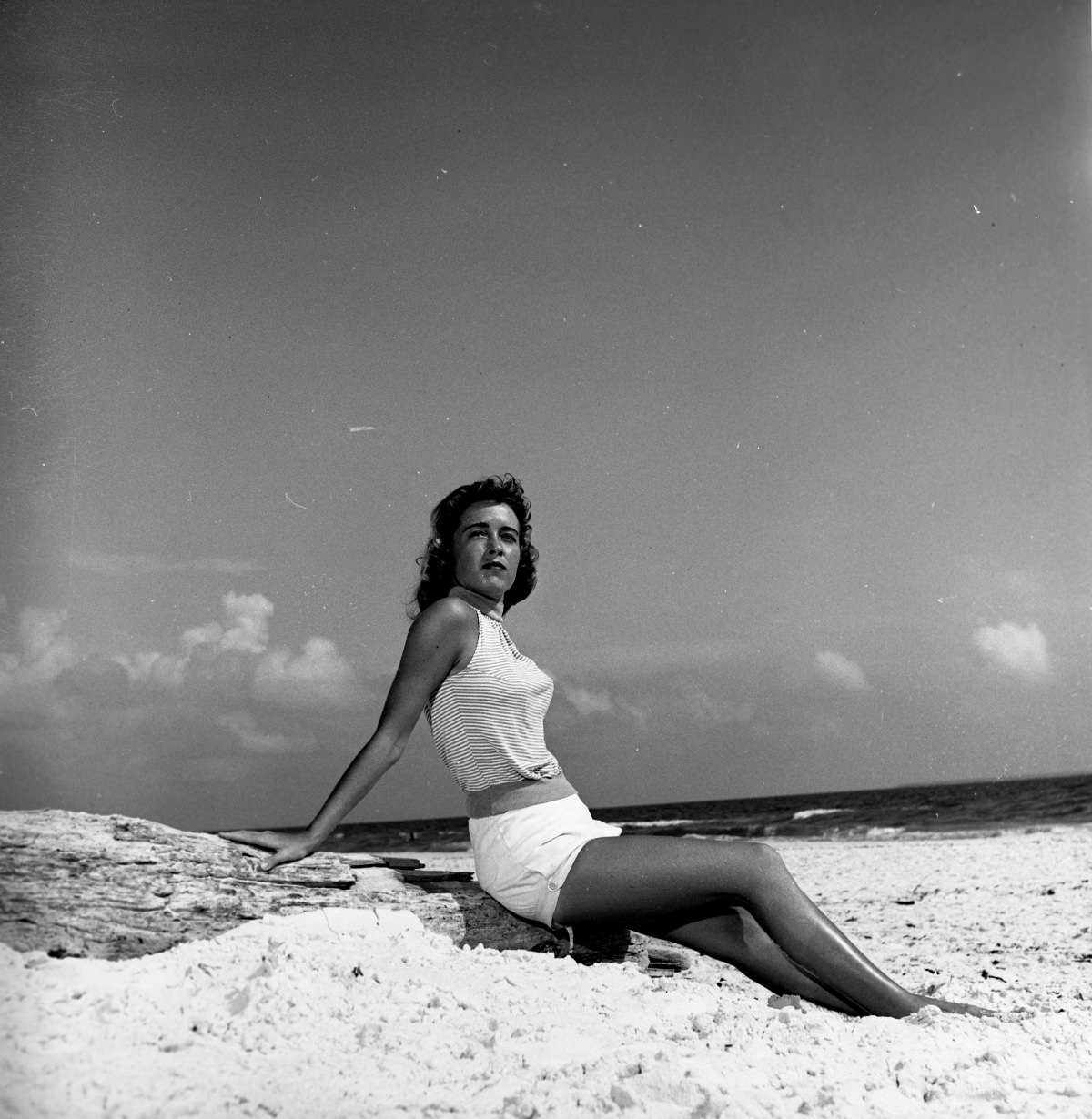Kay Cromartie modeling bathing suits, May 14, 1955-