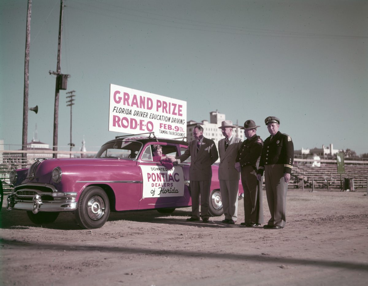 Pontiac prize car for Florida Driver Education Rodeo