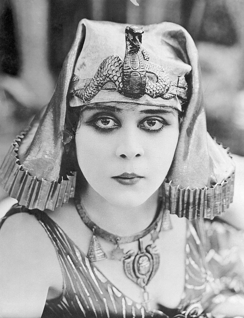 Theda Bara in Costume for Cleopatra, 1910s.