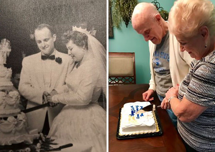 A couple married 60 years ago