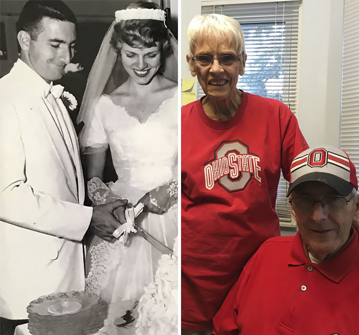 A couple their 60th wedding anniversary