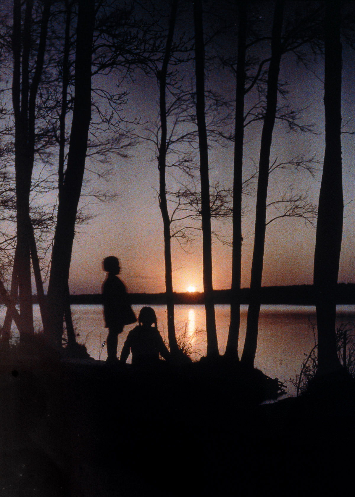 Children at sunset.c. 1930