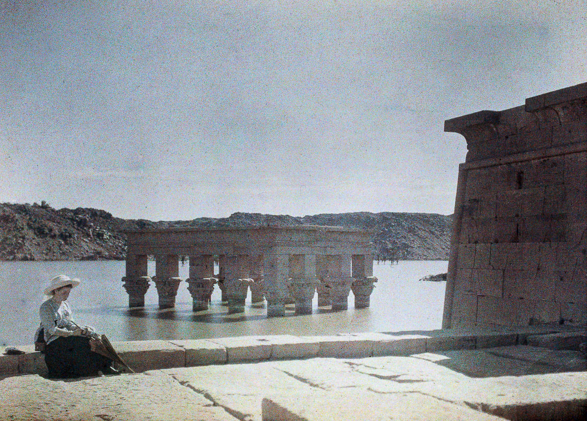 Else at the flooded Trajan's Kiosk. 1913