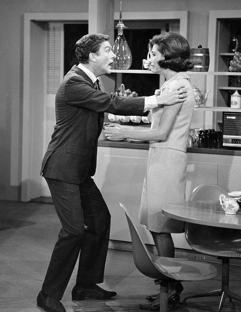 Dick Van Dyke with Mary Tyler Moore, 1950s.