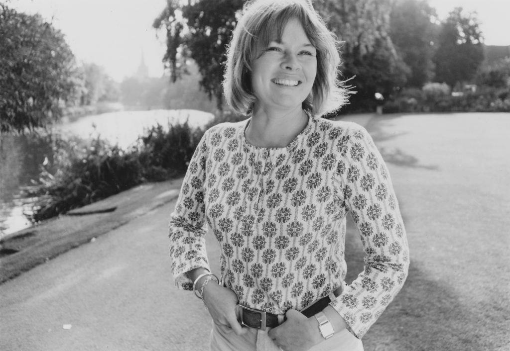 Outdoor portrait of Judi Dench, October 1971.