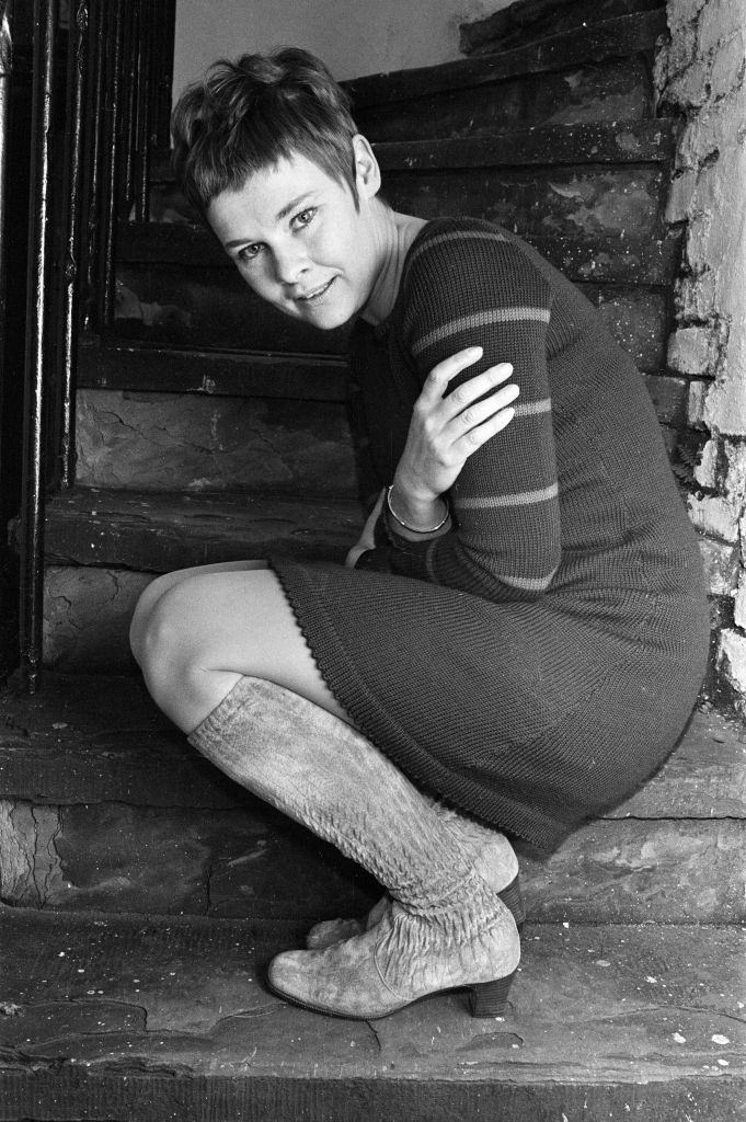 Judi Dench at home, 17th November 1967. 
