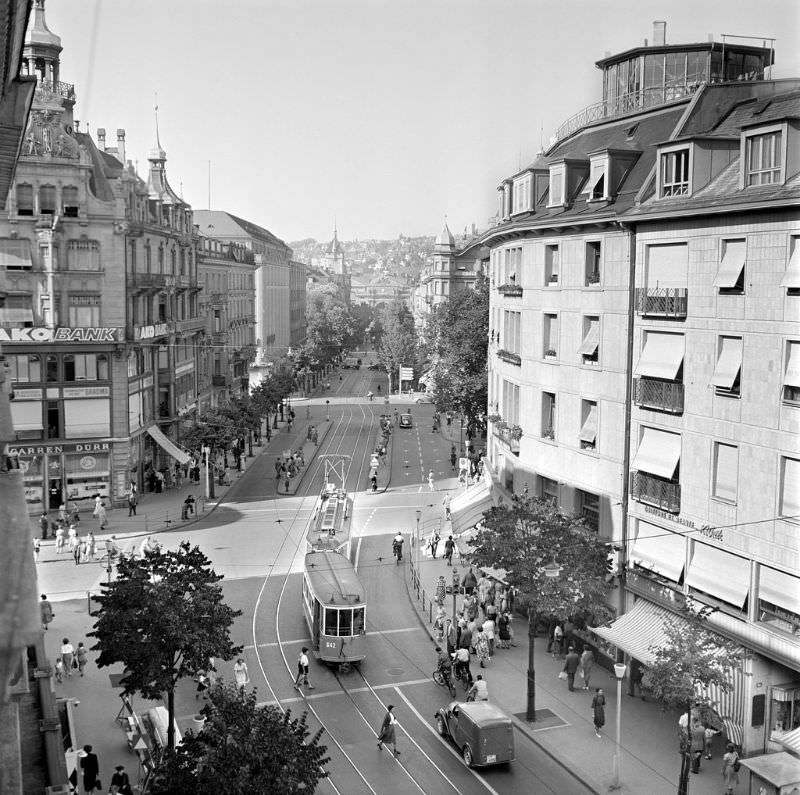 Bahnhofstrasse, Zürich, circa 1950