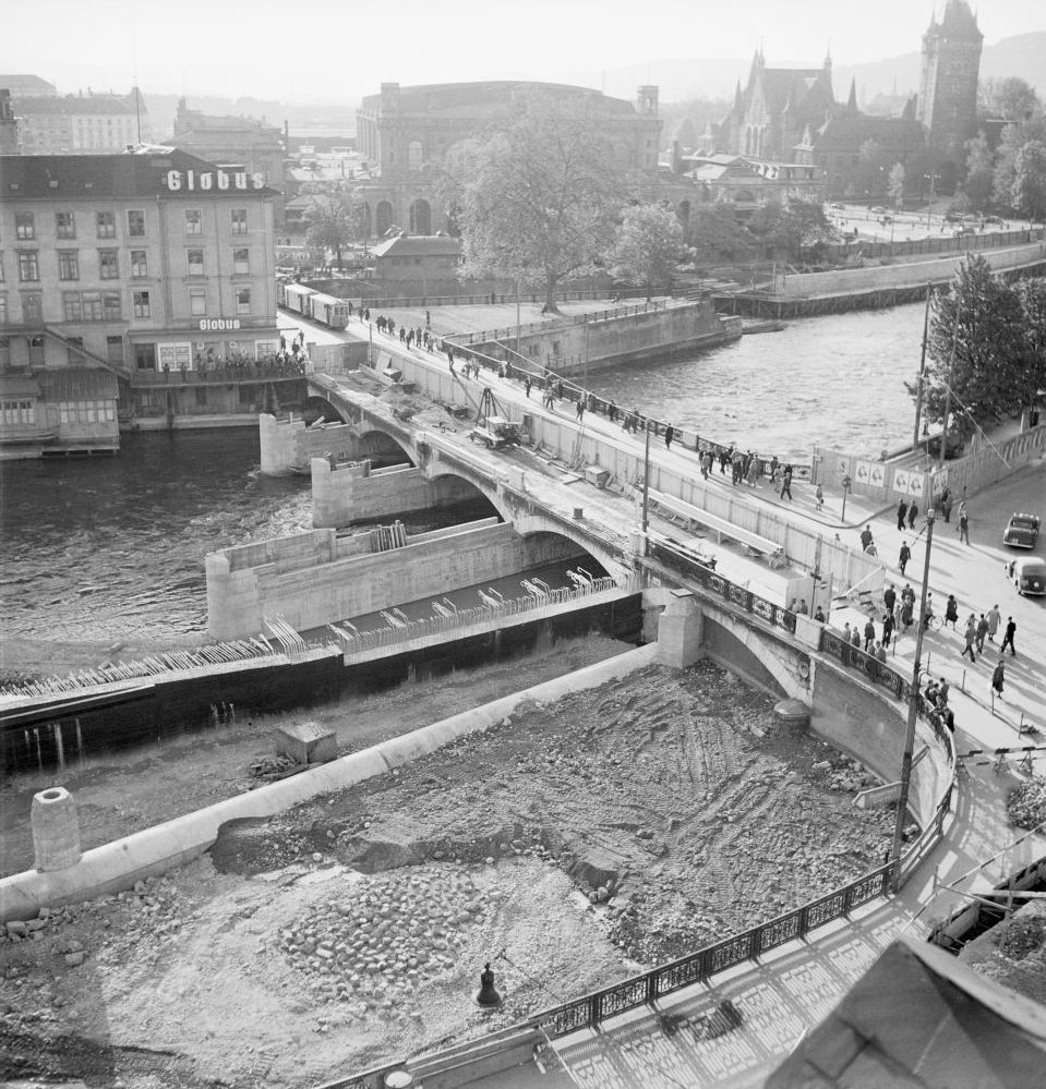 Renovation at Central, Zurich, 1951.