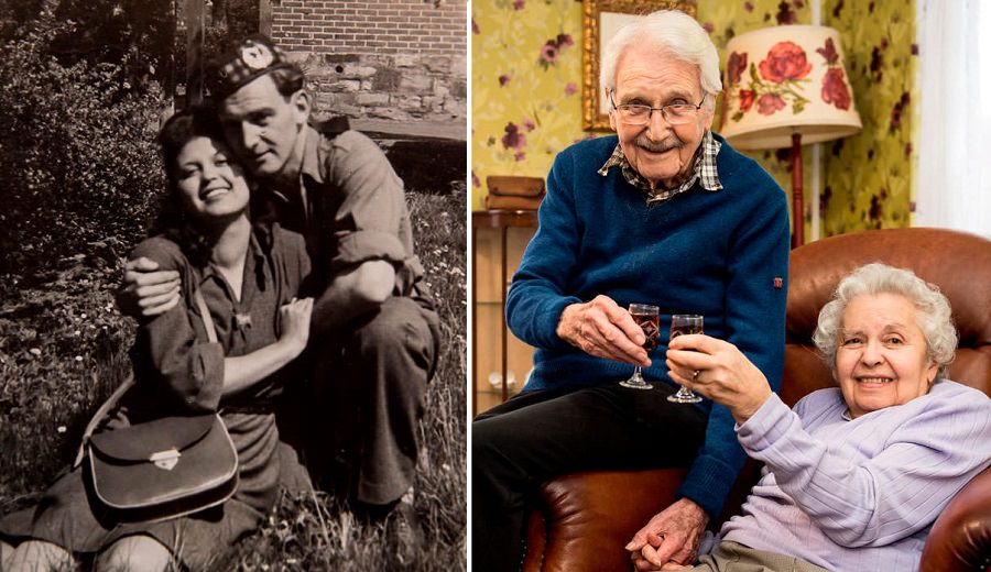 Then and now photos of long-lasting couples