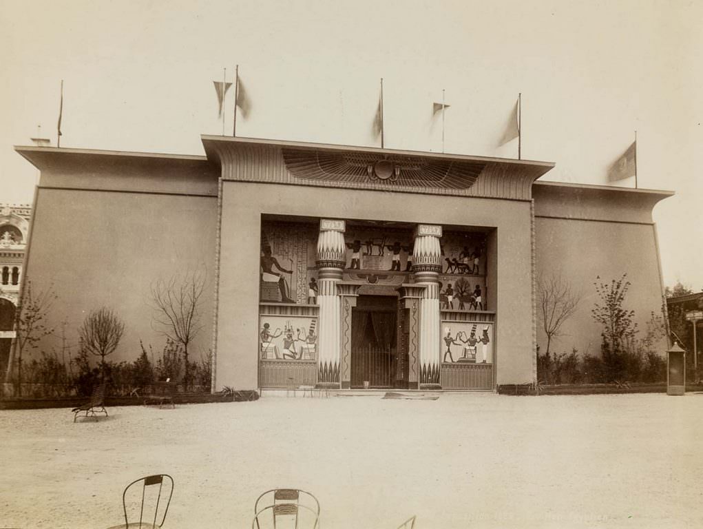 The exterior of the Egyptian pavilion.