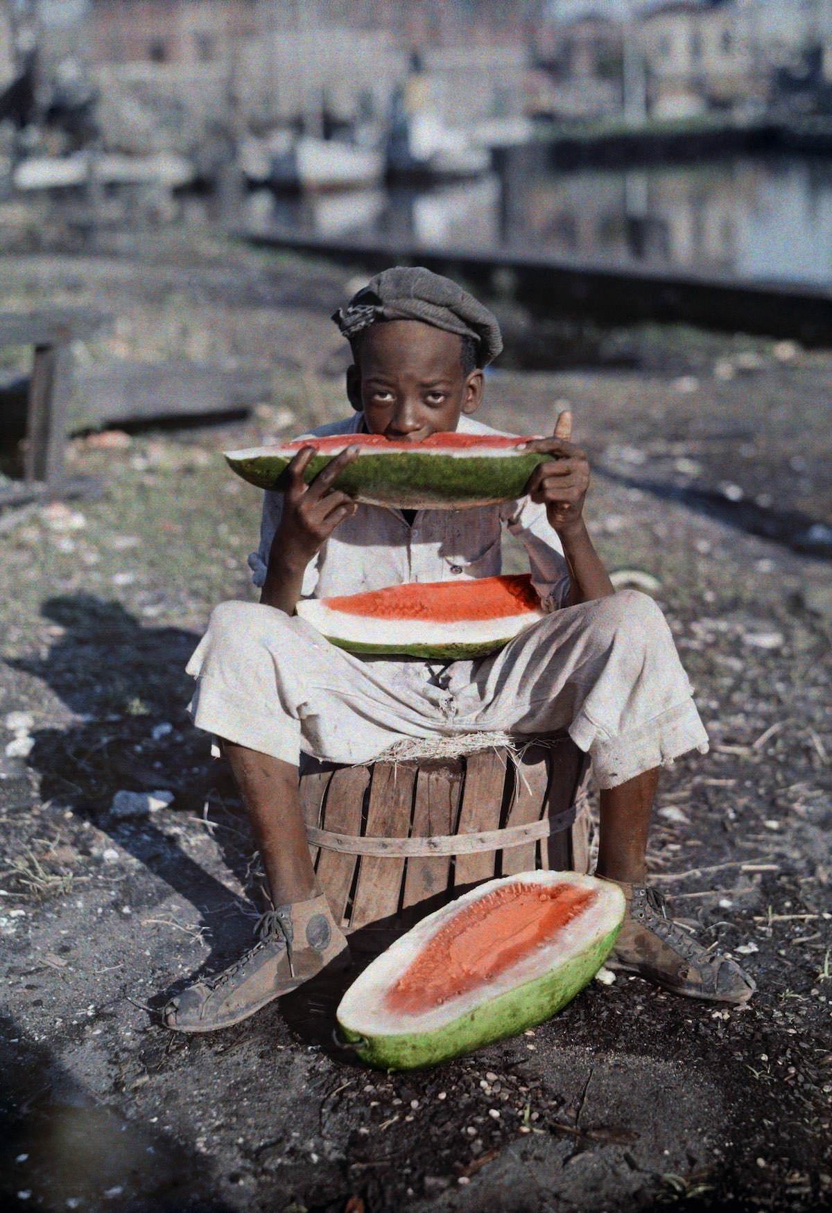 Portrait of a boy in New Orleans.