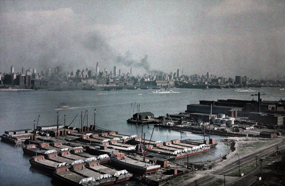 View of the Hudson River in New York.