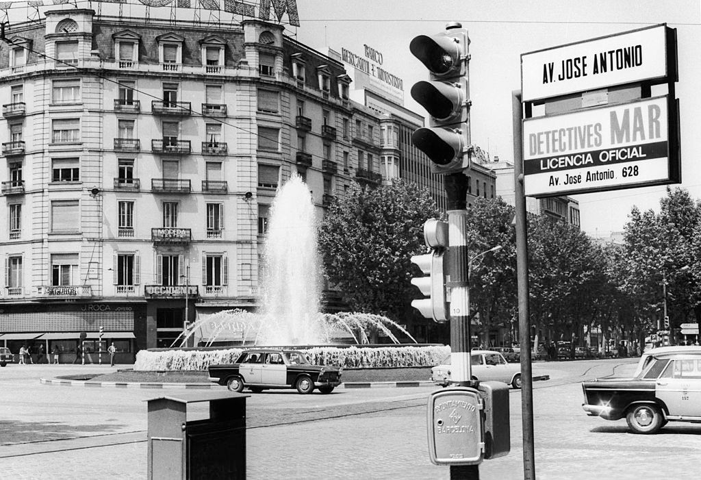 A street of Barcelona in 1968
