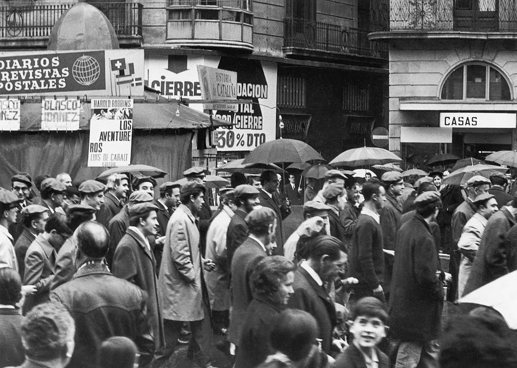 Carlist Demonstration in Barcelona, 1969