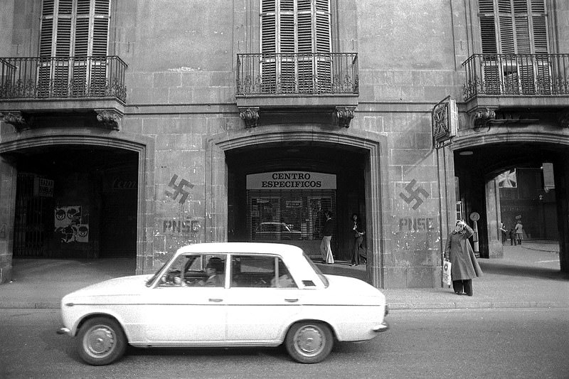 Fascist symbols. Barcelona, 1979.