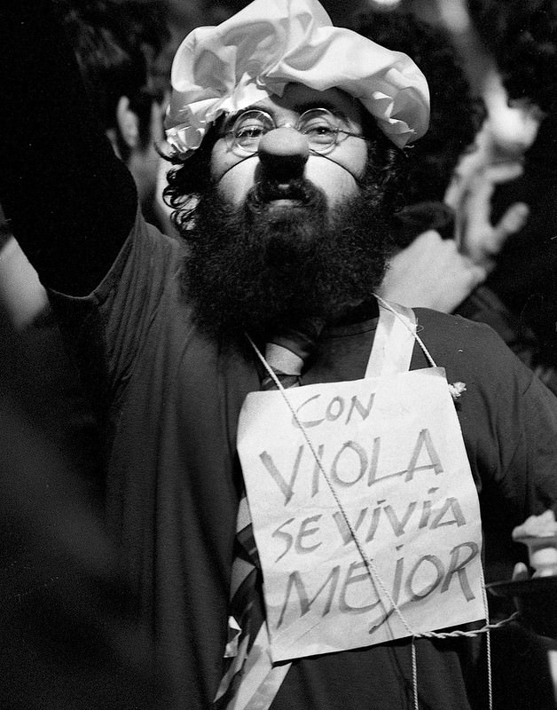 Carnival in the Spanish town. Barcelona, 1977