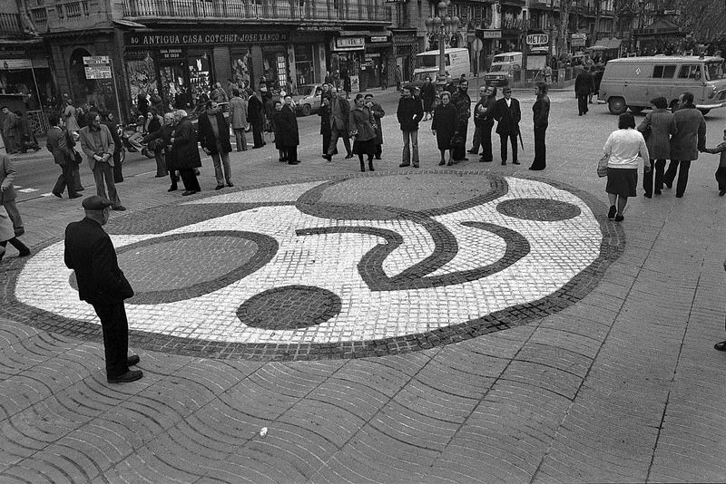 Pla de l'Os, Ramblas, Barcelona 1976