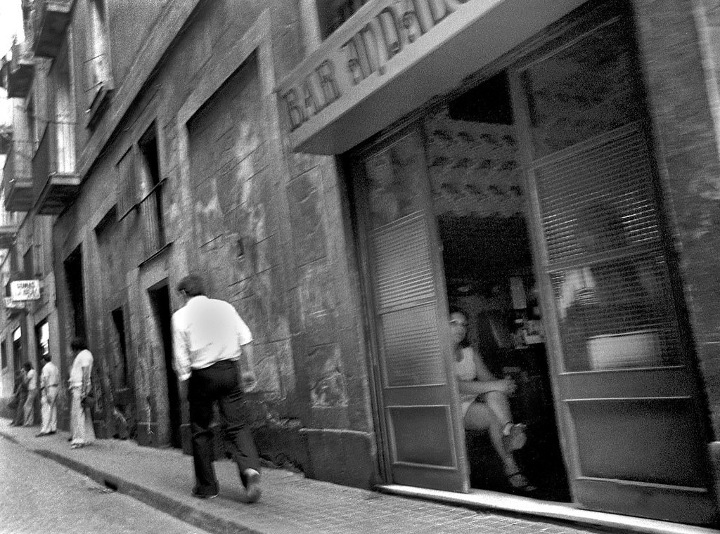 At the "Barri Chino". The Raval. Barcelona. 1976