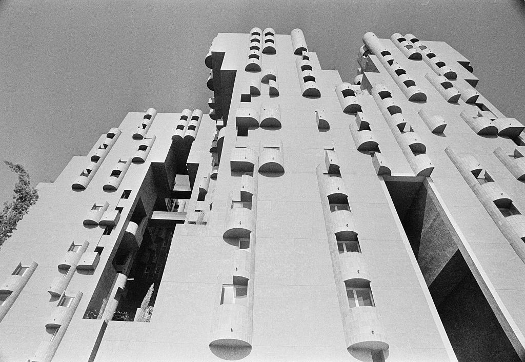 Spanish architect Ricardo Boffil has recently completed his latest building in Barcelona, 1975.