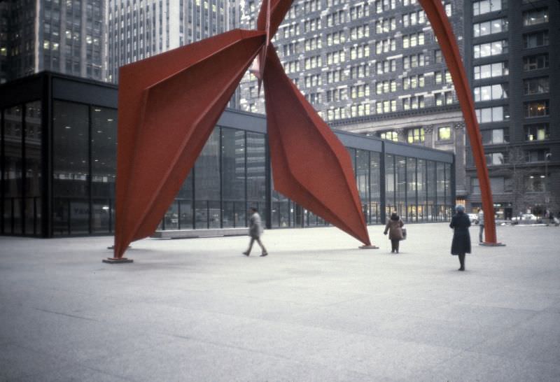 Calder sculpture, Chicago Federal Center, 1973