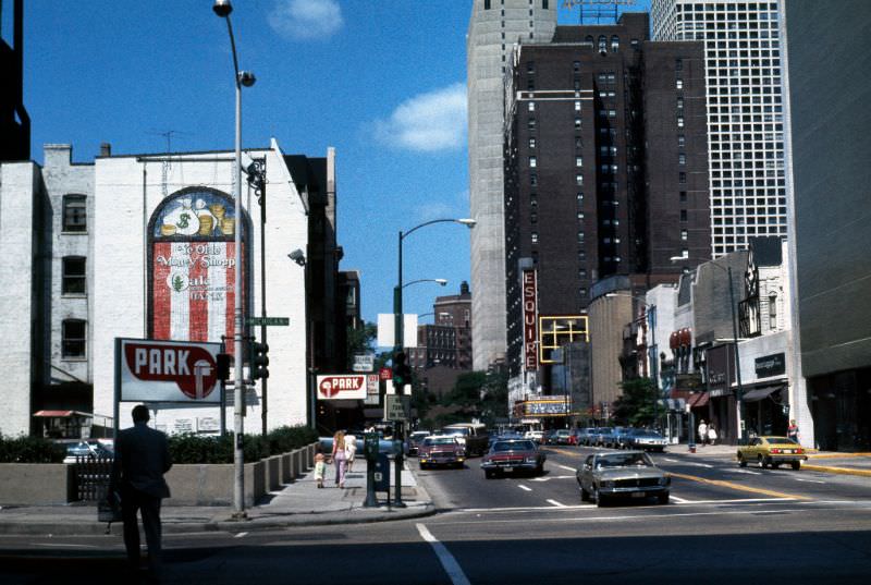 East Oak Street from North Michigan Avenue, 1976